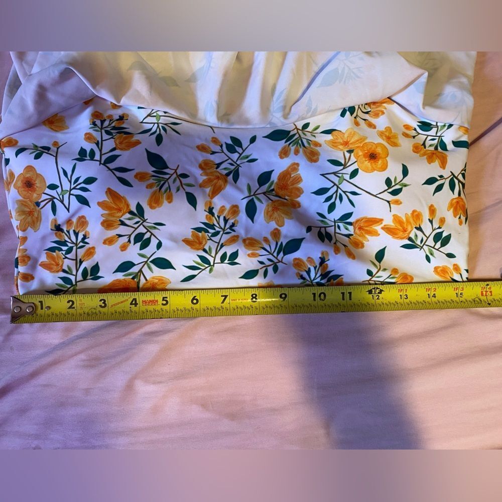 Marinavida Women’s XL Yellow Floral Tankini Top & Yellow Bottom - Picture 10 of 14